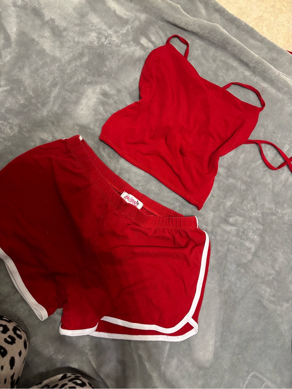Aerie Red Cami & Shorts Sleep Set